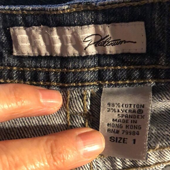 CHICO'S PLATINUM WOMEN'S JEAN'S ZODIAC CROP DEMIN STRECH SIZE 1 (8/10) MEDIUM - Picture 10 of 11